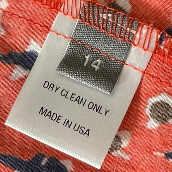 Lela Rose size 14 Vermillion double breasted floral shirt dress sex in the city - Picture 12 of 16